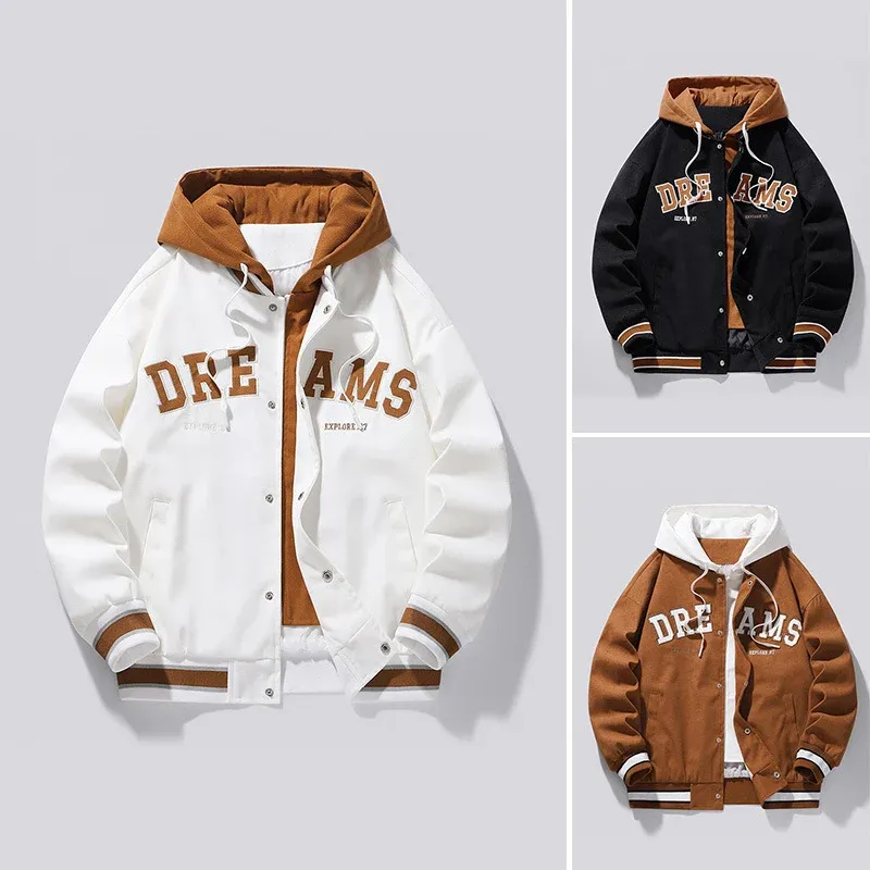 Herren Übergangsjacke mit verstellbarem Kapzuden und modernen Akzenten – Taviero
